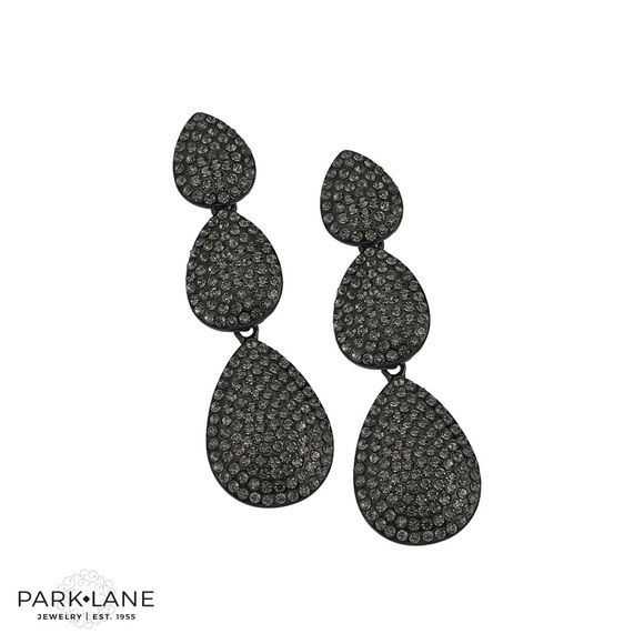 Park Lane ECLIPSE Hematite Black Drop Earrings - Picture 2 of 5